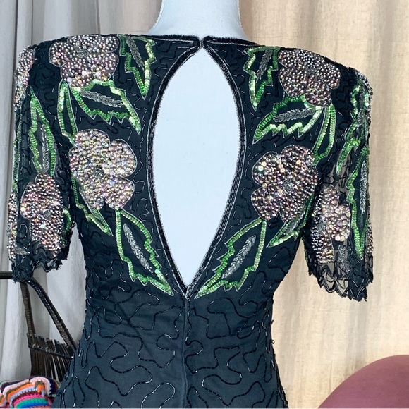 80s Scala Beaded Cocktail Dress - Picture 11 of 13